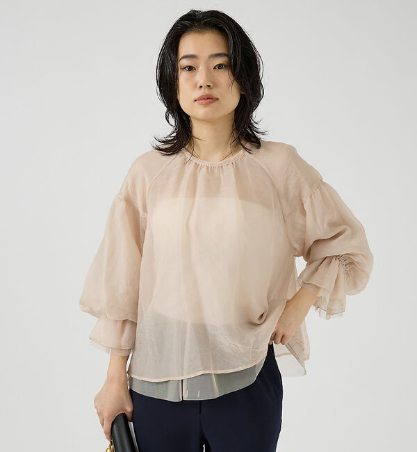 Rouge vif「オーガンジーシアーブラウス」|シャツ・ブラウス|