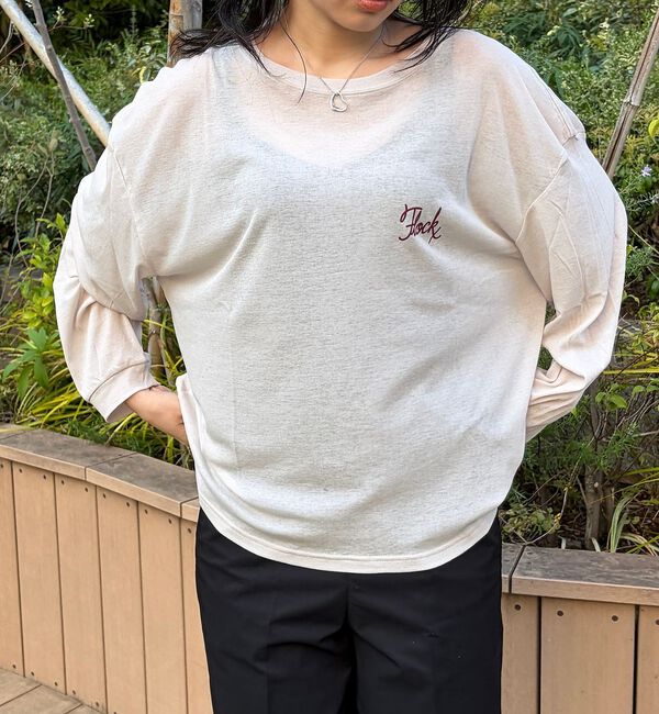 Rouge vif「【ST.JOHNS 3RD CLUB/セントジョンズサードクラブ】シアーロゴロン」|Tシャツ・カットソー|