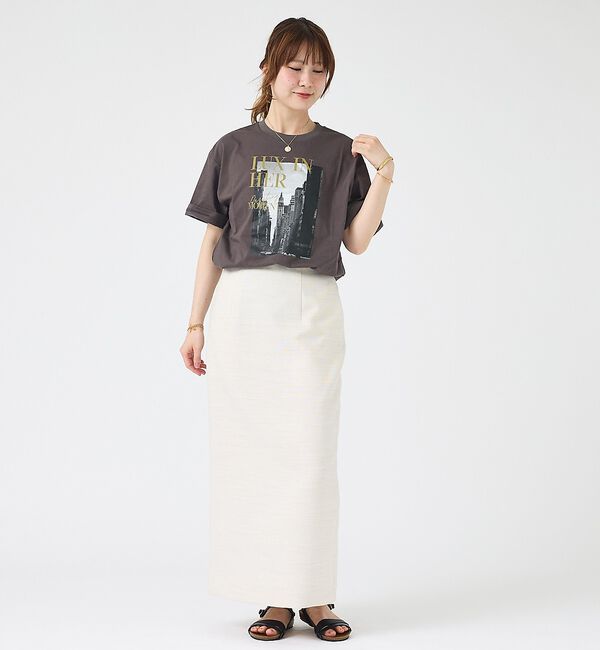 Rouge vif「コットンフォトロゴTシャツ/半袖/洗濯機洗い可」|Tシャツ・カットソー|
