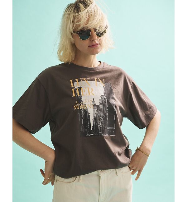 Rouge vif「コットンフォトロゴTシャツ/半袖/洗濯機洗い可」|Tシャツ・カットソー|
