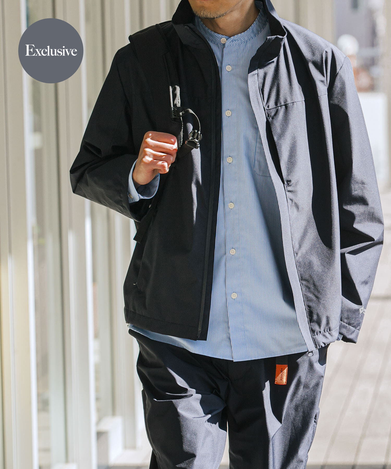 URBAN RESEARCH ROSSO「『別注』+phenix　WINDSTOPPER by GORE-TEX LABS スタンドブルゾン」|ブルゾン・スタジャン|ネイビー