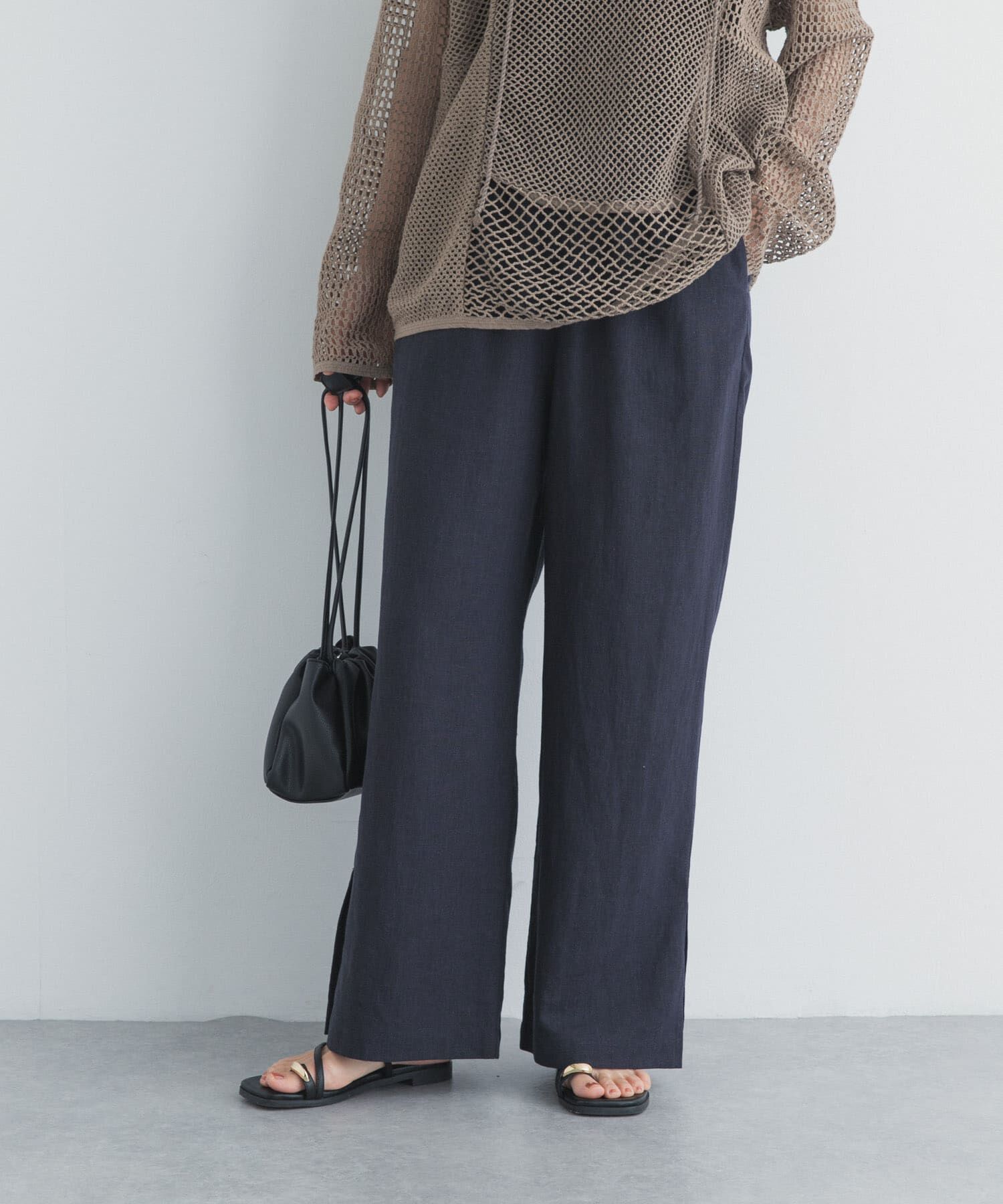 URBAN RESEARCH DOORS「『スタッフ企画』ラミー混スリットイージーパンツ」|その他|