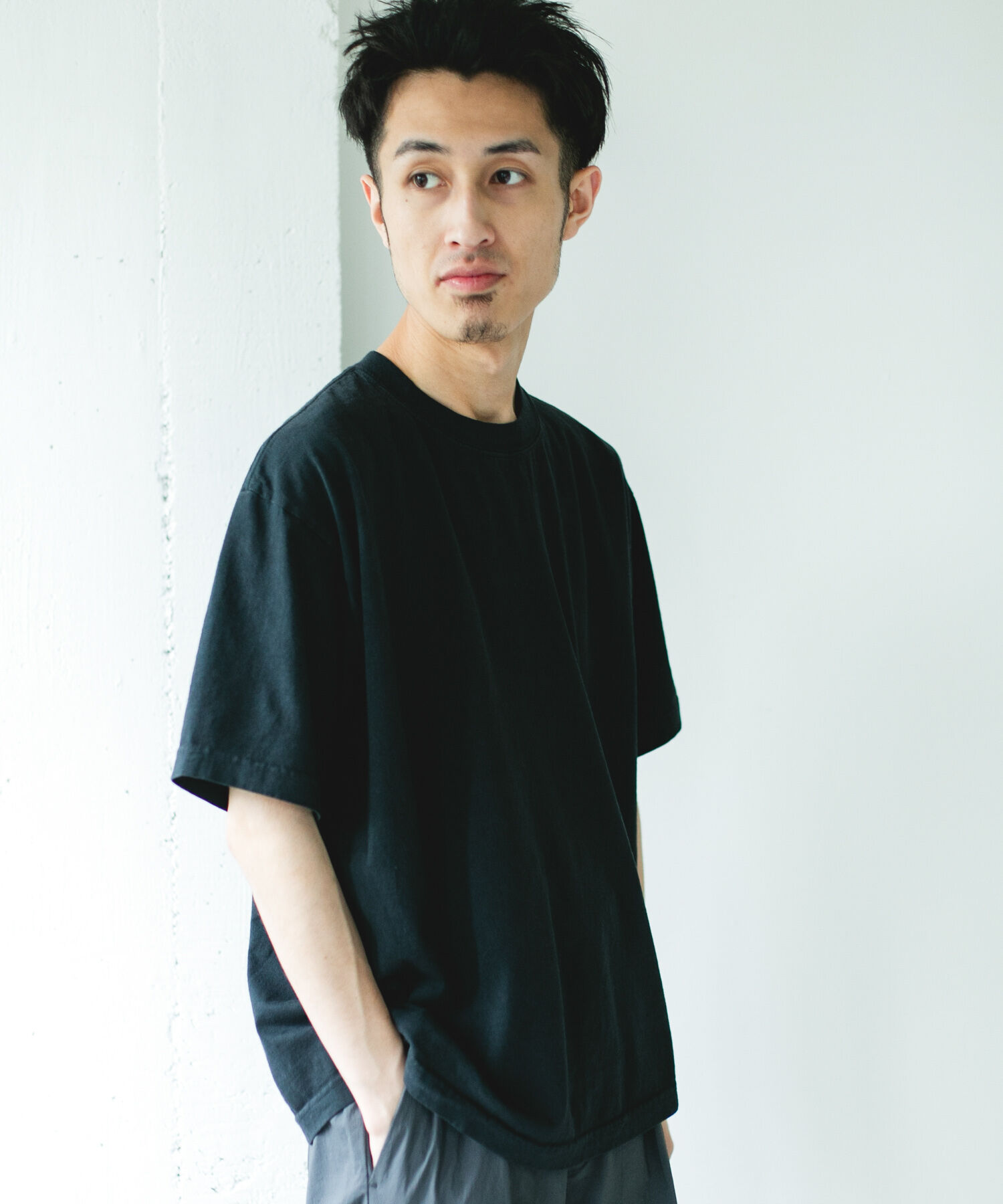 URBAN RESEARCH DOORS「MADE IN USA ガーメントダイ Tシャツ」|Tシャツ・カットソー|ブラック