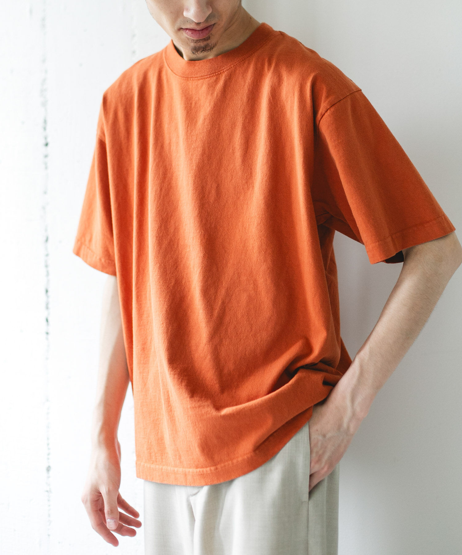 URBAN RESEARCH DOORS「MADE IN USA ガーメントダイ Tシャツ」|Tシャツ・カットソー|オレンジ