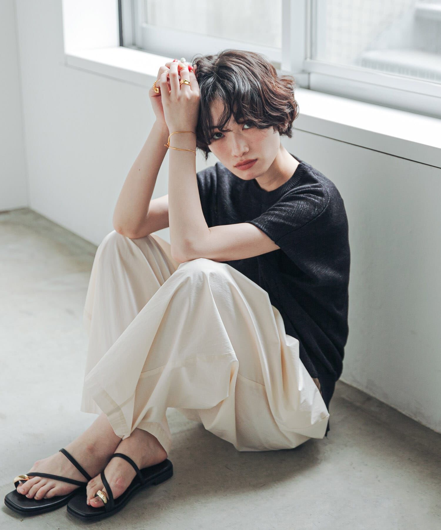 URBAN RESEARCH DOORS「『洗濯可/UVカット』『UR TECH』Aircareフレンチニットプルオーバー」|その他|