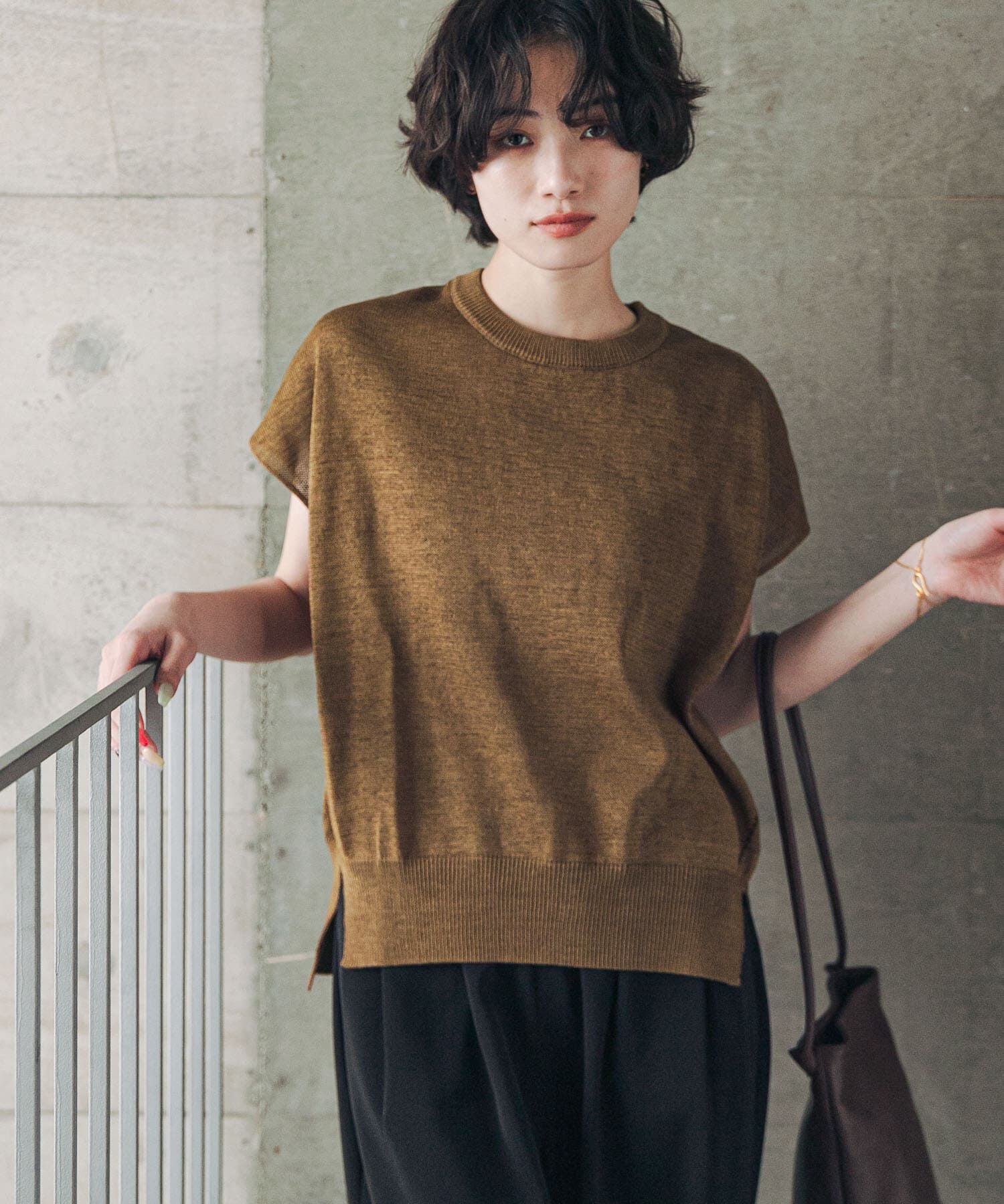URBAN RESEARCH DOORS「『洗濯可/UVカット』『UR TECH』Aircareフレンチニットプルオーバー」|その他|