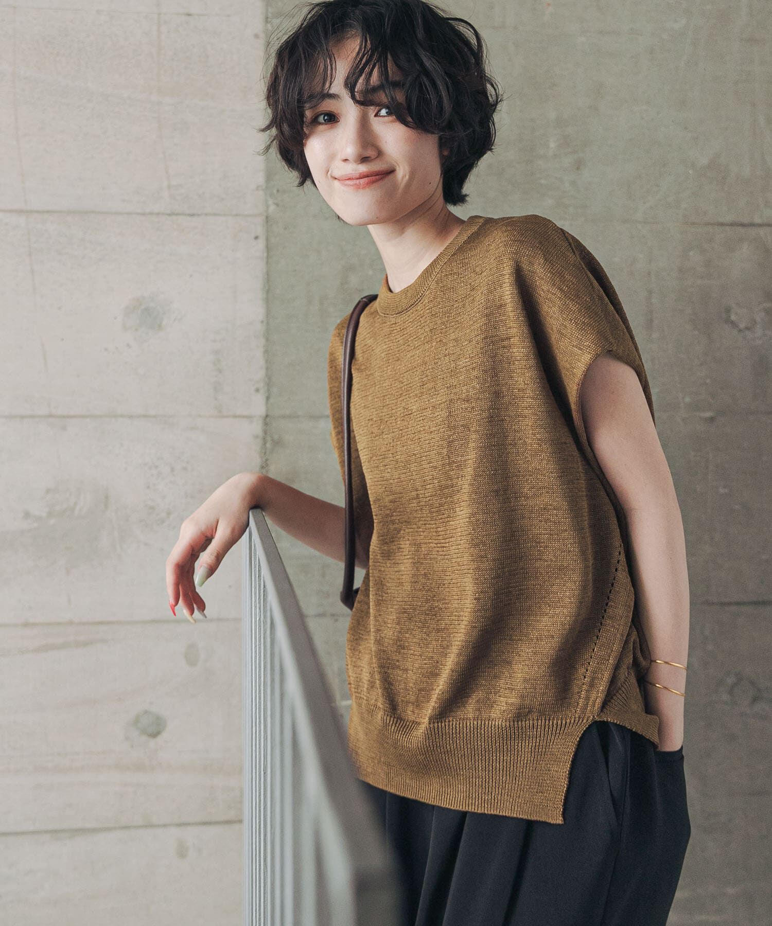 URBAN RESEARCH DOORS「『洗濯可/UVカット』『UR TECH』Aircareフレンチニットプルオーバー」|その他|