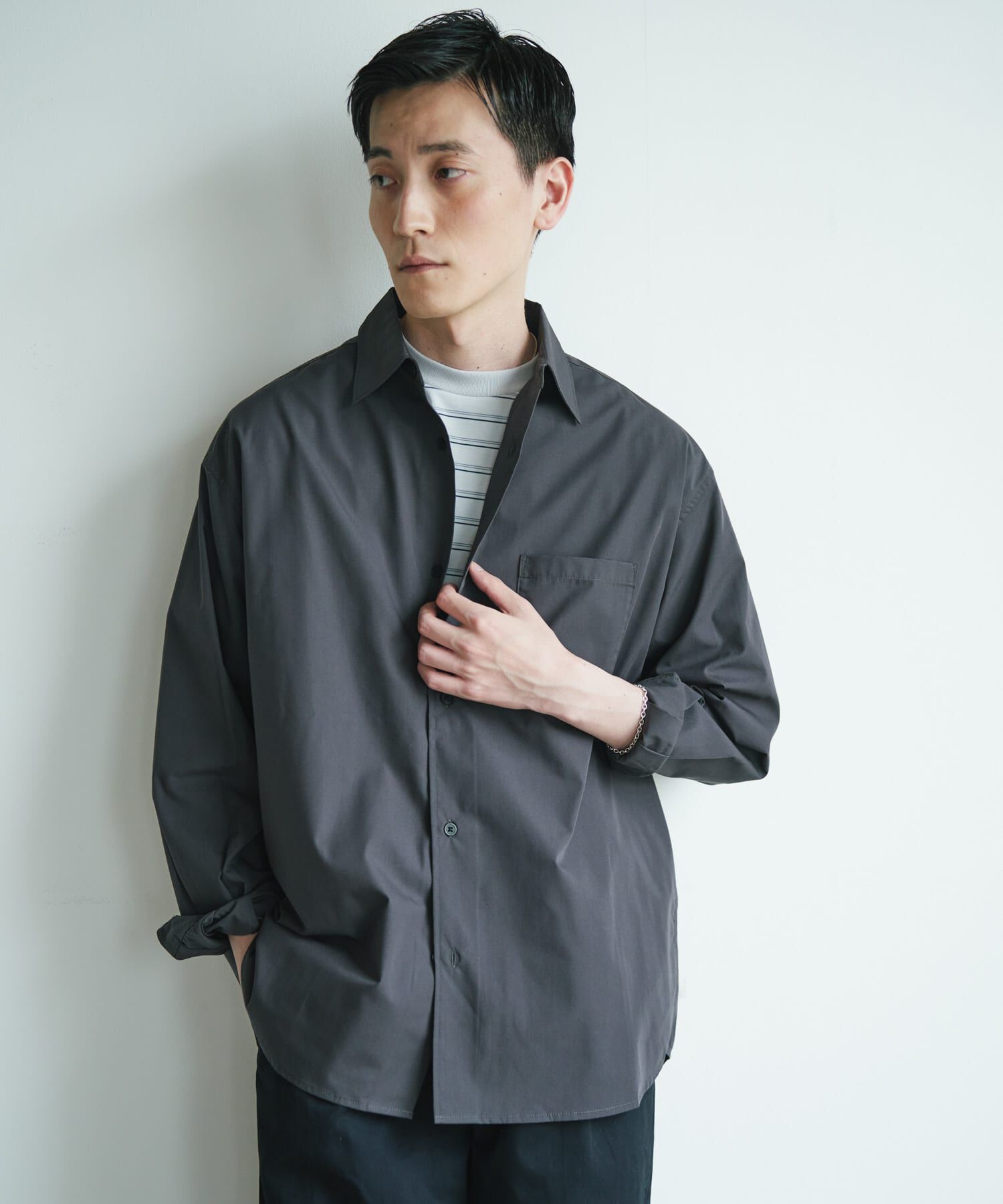 URBAN RESEARCH DOORS「『速乾/イージーケア/UVカット』『URTECH』Aircare ロングスリーブシャツ」|シャツ・ブラウス|