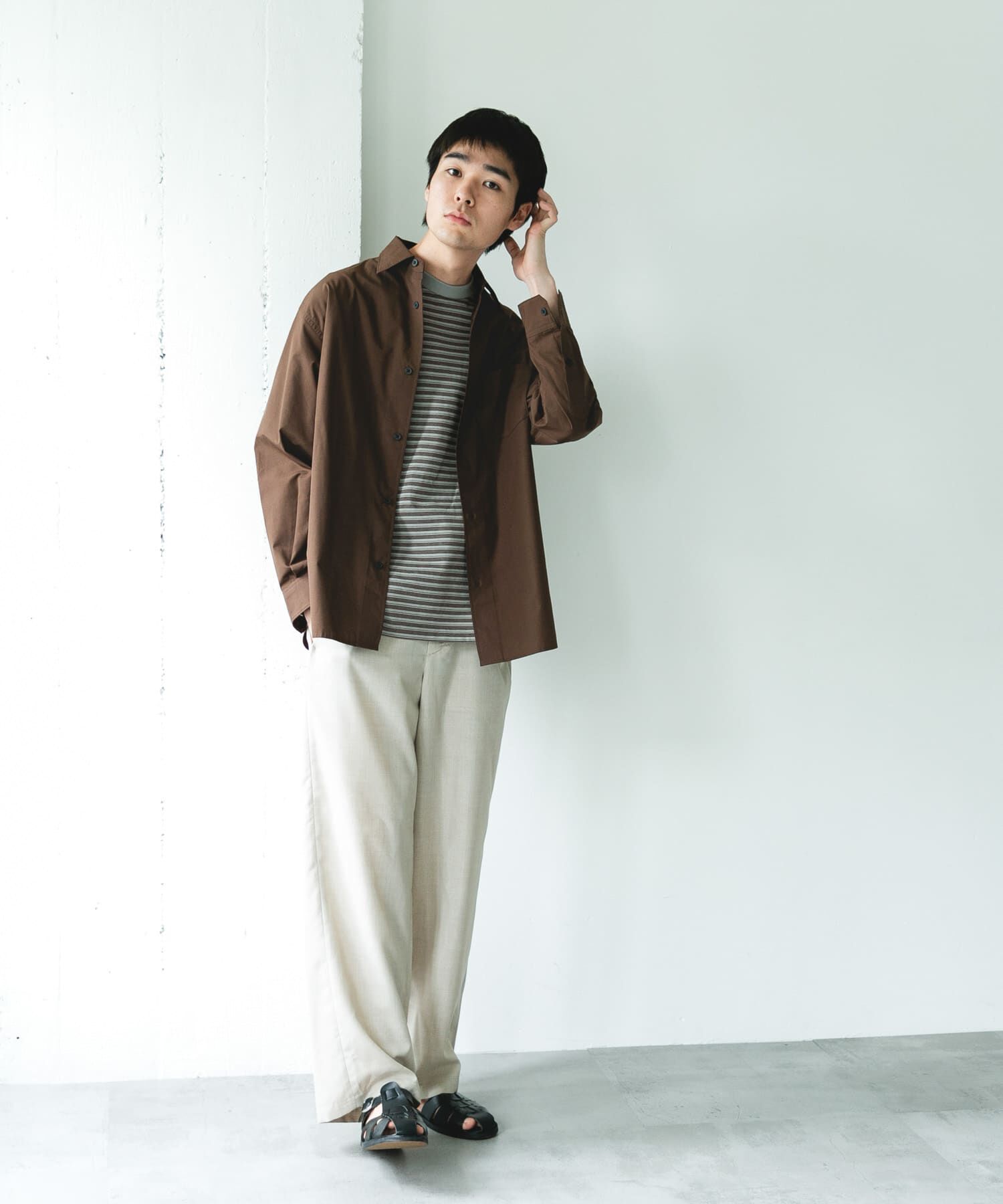 URBAN RESEARCH DOORS「『速乾/イージーケア/UVカット』『URTECH』Aircare ロングスリーブシャツ」|シャツ・ブラウス|