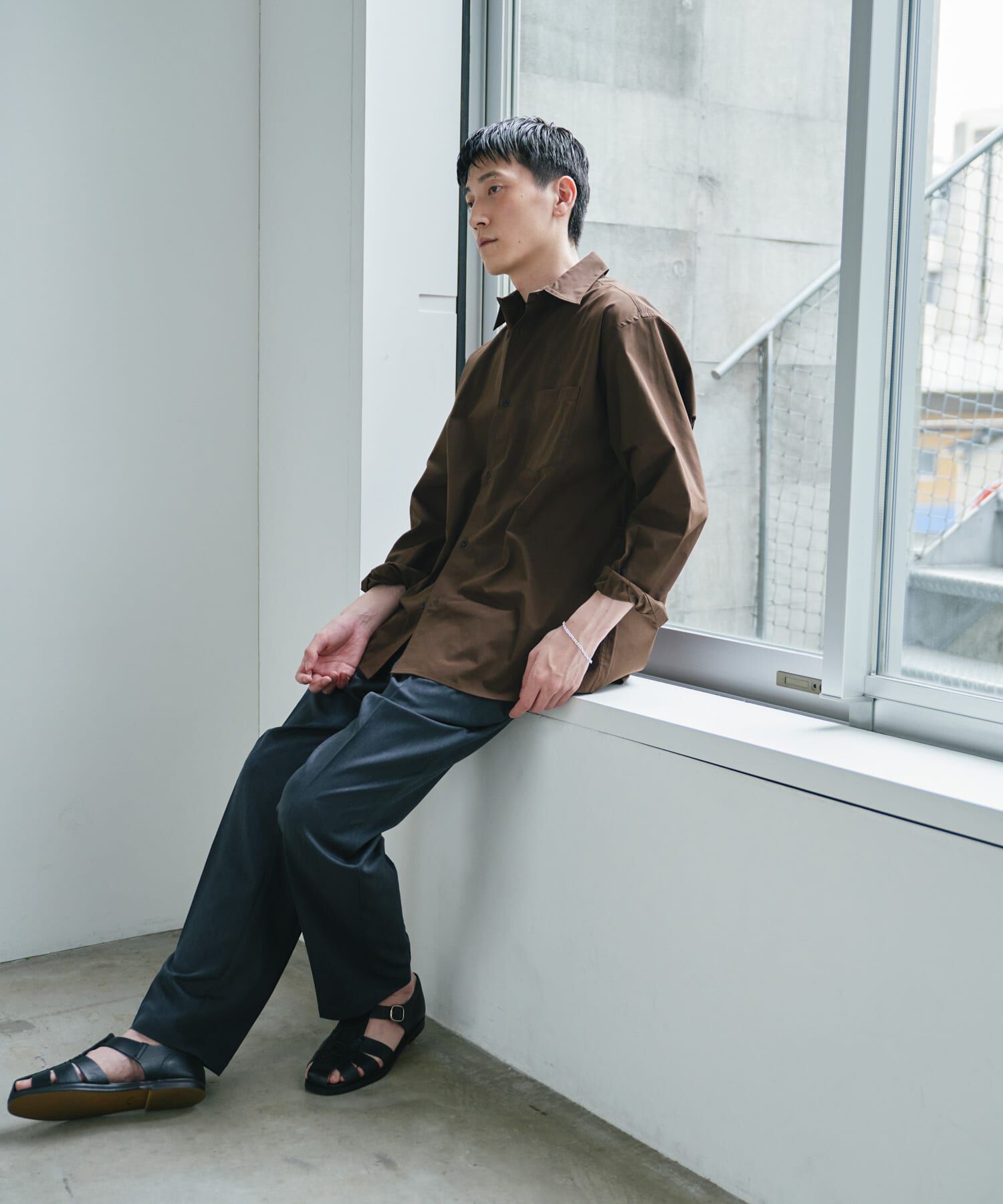 URBAN RESEARCH DOORS「『速乾/イージーケア/UVカット』『URTECH』Aircare ロングスリーブシャツ」|シャツ・ブラウス|