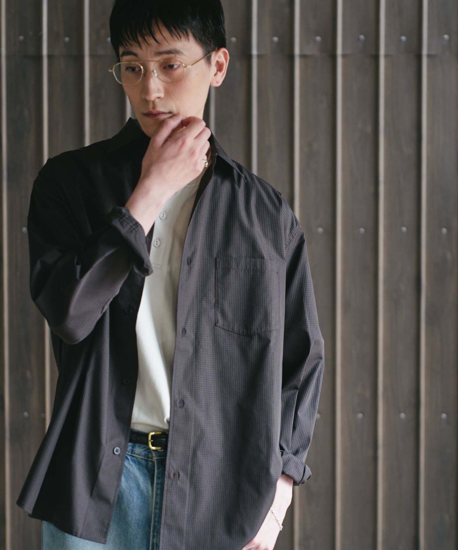 URBAN RESEARCH DOORS「『速乾/イージーケア/UVカット』『URTECH』Aircare ロングスリーブシャツ」|シャツ・ブラウス|