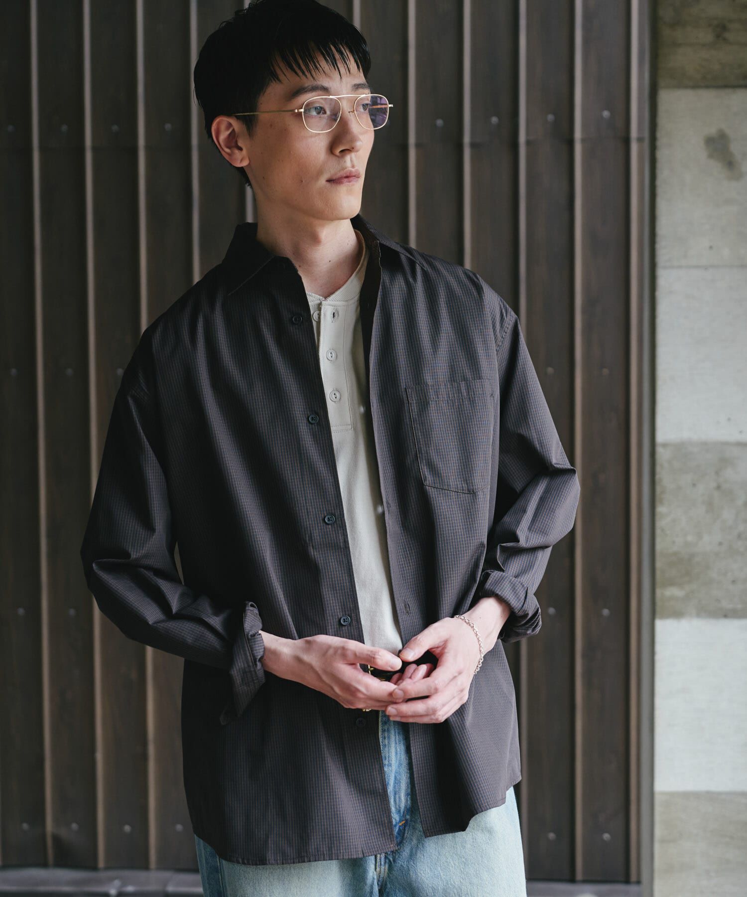 URBAN RESEARCH DOORS「『速乾/イージーケア/UVカット』『URTECH』Aircare ロングスリーブシャツ」|シャツ・ブラウス|
