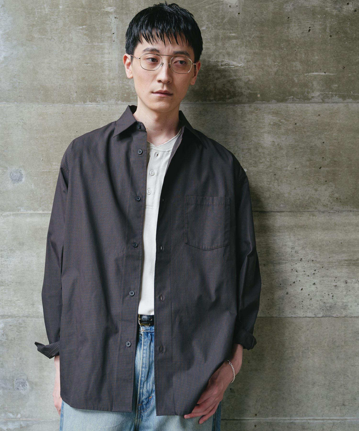 URBAN RESEARCH DOORS「『速乾/イージーケア/UVカット』『URTECH』Aircare ロングスリーブシャツ」|シャツ・ブラウス|