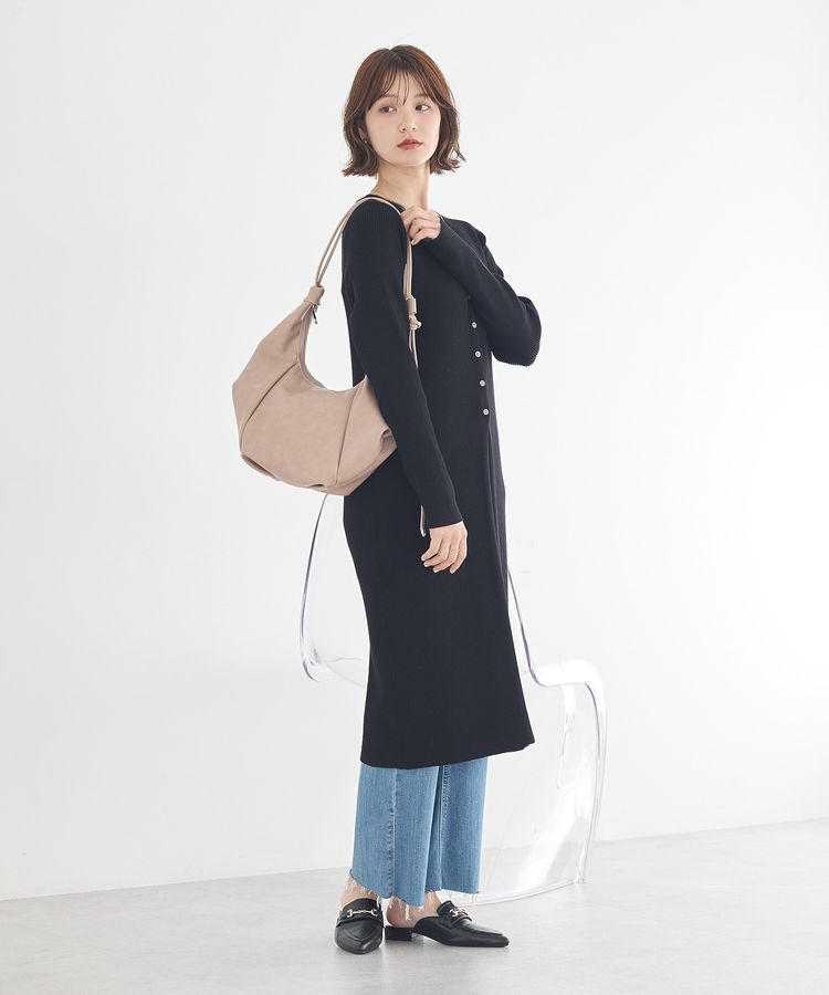 earth music&ecology「Vネックニットワンピース」|ワンピース|