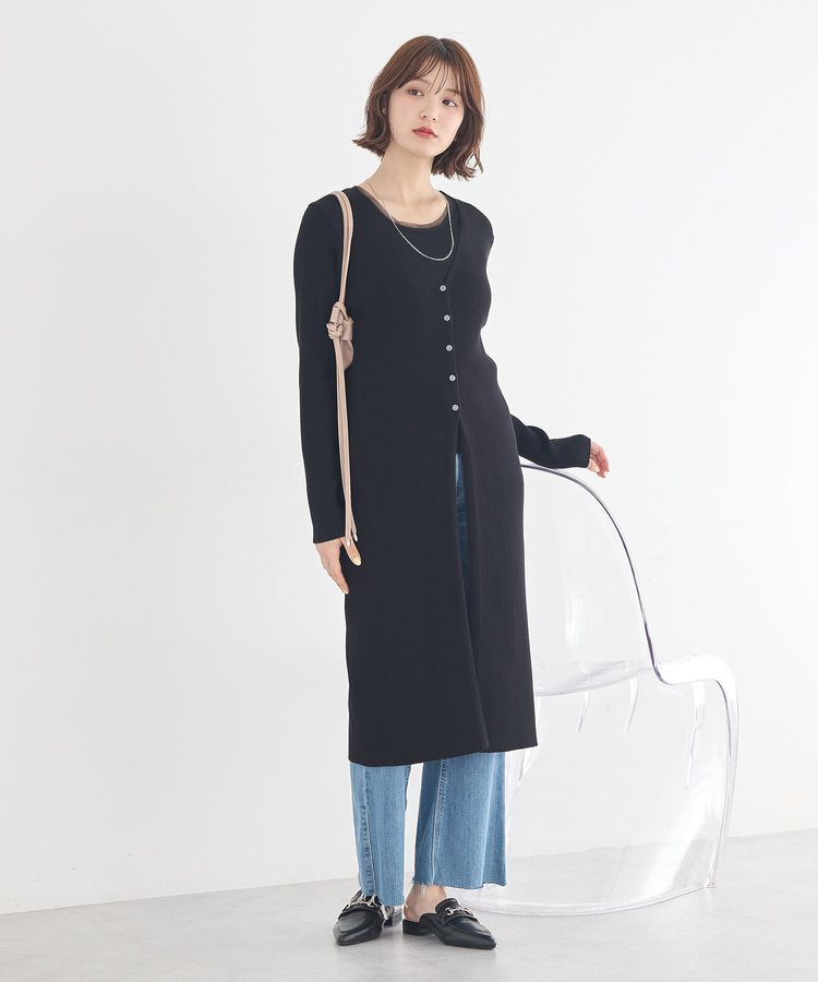 earth music&ecology「Vネックニットワンピース」|ワンピース|