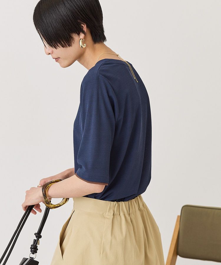 AMERICAN HOLIC「シアーリブ配色プルオーバー」|Tシャツ・カットソー|