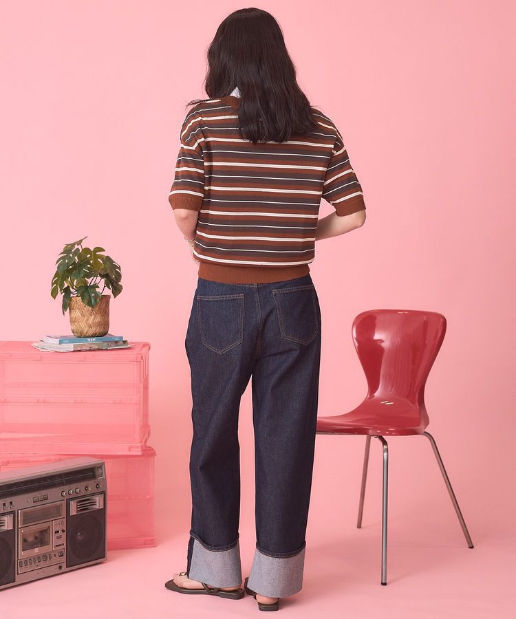 AMERICAN HOLIC「【PENNEY'S】レトロボーダー半袖ニット」|ニット・セーター|