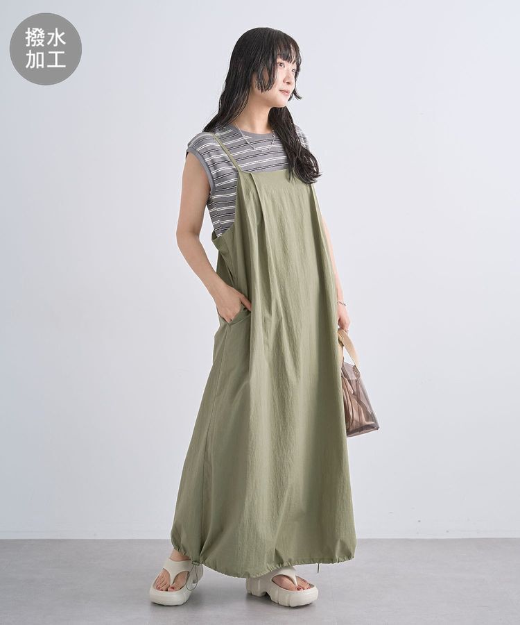 Green Parks「撥水加工キャミワンピース」|ワンピース|Khaki