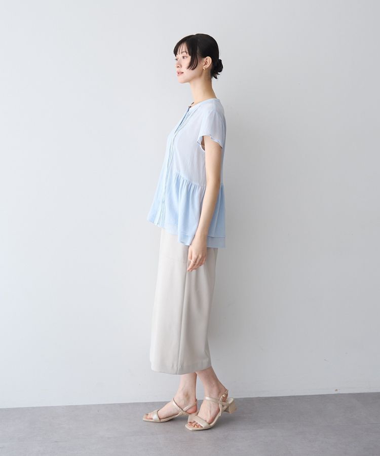 YECCA VECCA「ペプラムシアーブラウス」|シャツ・ブラウス|