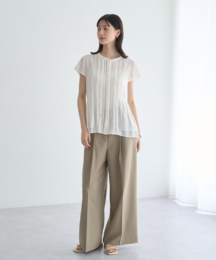 YECCA VECCA「ペプラムシアーブラウス」|シャツ・ブラウス|