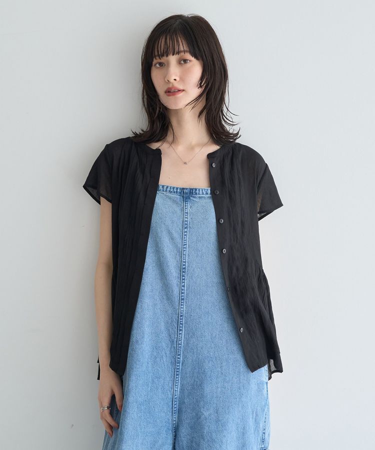 YECCA VECCA「ペプラムシアーブラウス」|シャツ・ブラウス|