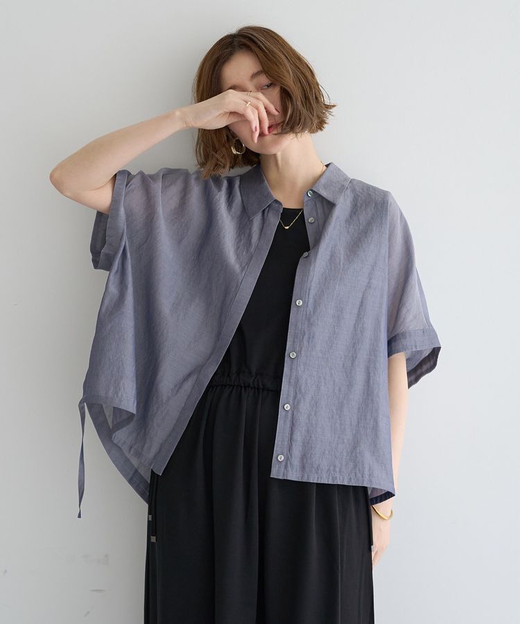 YECCA VECCA「サイドスリットドロストシャツ」|シャツ・ブラウス|