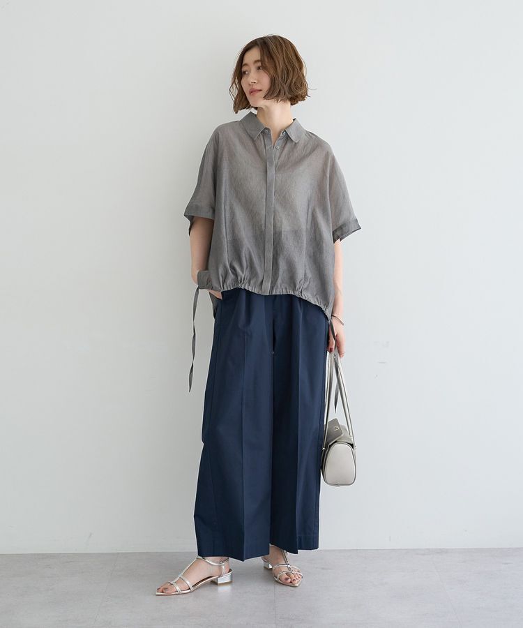 YECCA VECCA「サイドスリットドロストシャツ」|シャツ・ブラウス|