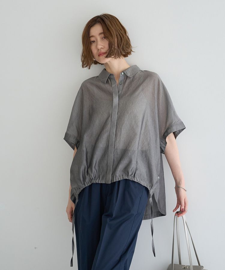 YECCA VECCA「サイドスリットドロストシャツ」|シャツ・ブラウス|