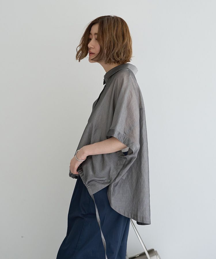 YECCA VECCA「サイドスリットドロストシャツ」|シャツ・ブラウス|
