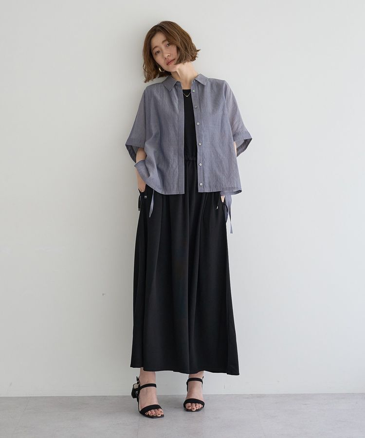 YECCA VECCA「サイドスリットドロストシャツ」|シャツ・ブラウス|