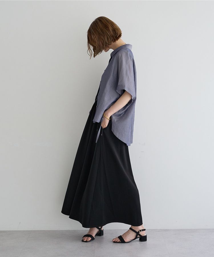 YECCA VECCA「サイドスリットドロストシャツ」|シャツ・ブラウス|
