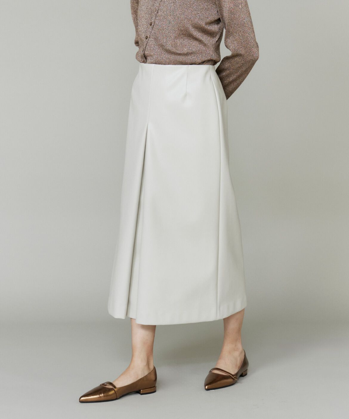 la veille by SUPERIOR CLOSET「《大きいサイズ》フェイクレザースカート」|台形|