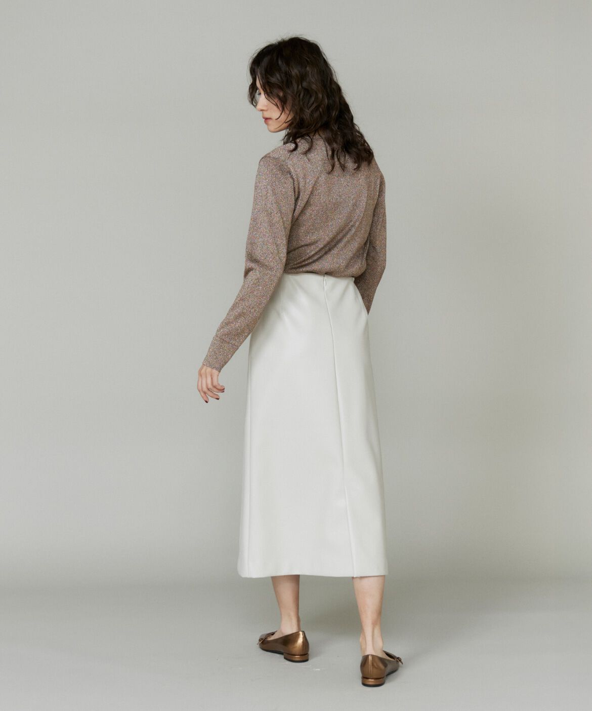 la veille by SUPERIOR CLOSET「《大きいサイズ》フェイクレザースカート」|台形|