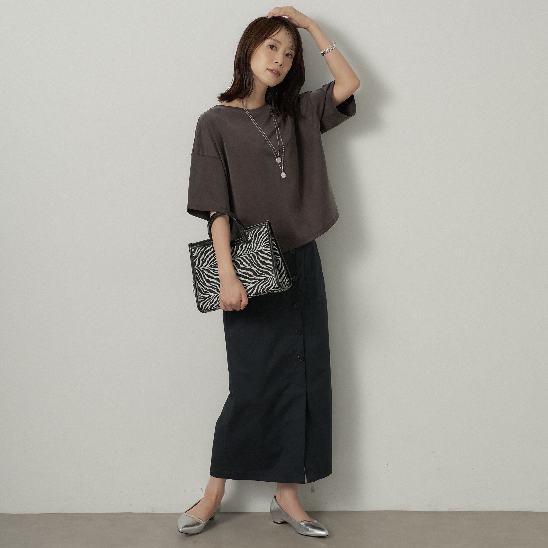 UNTITLED「【セットアップ可/接触冷感】ヴィンテージライクプルオーバー」|Tシャツ・カットソー|
