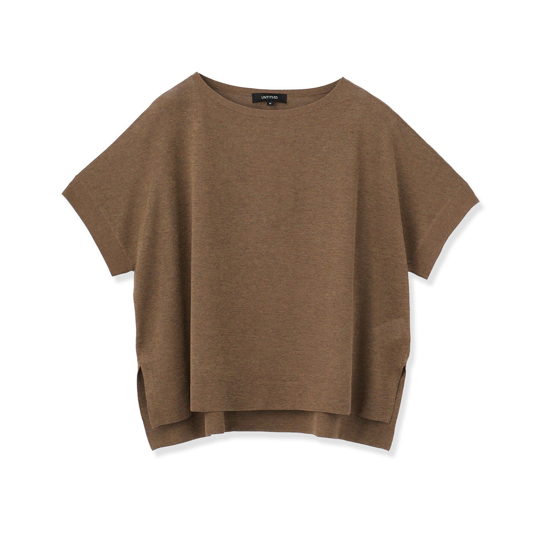 UNTITLED「【アンサンブル可/品のある透け感】Tシャツ風ニットトップス」|ニット・セーター|