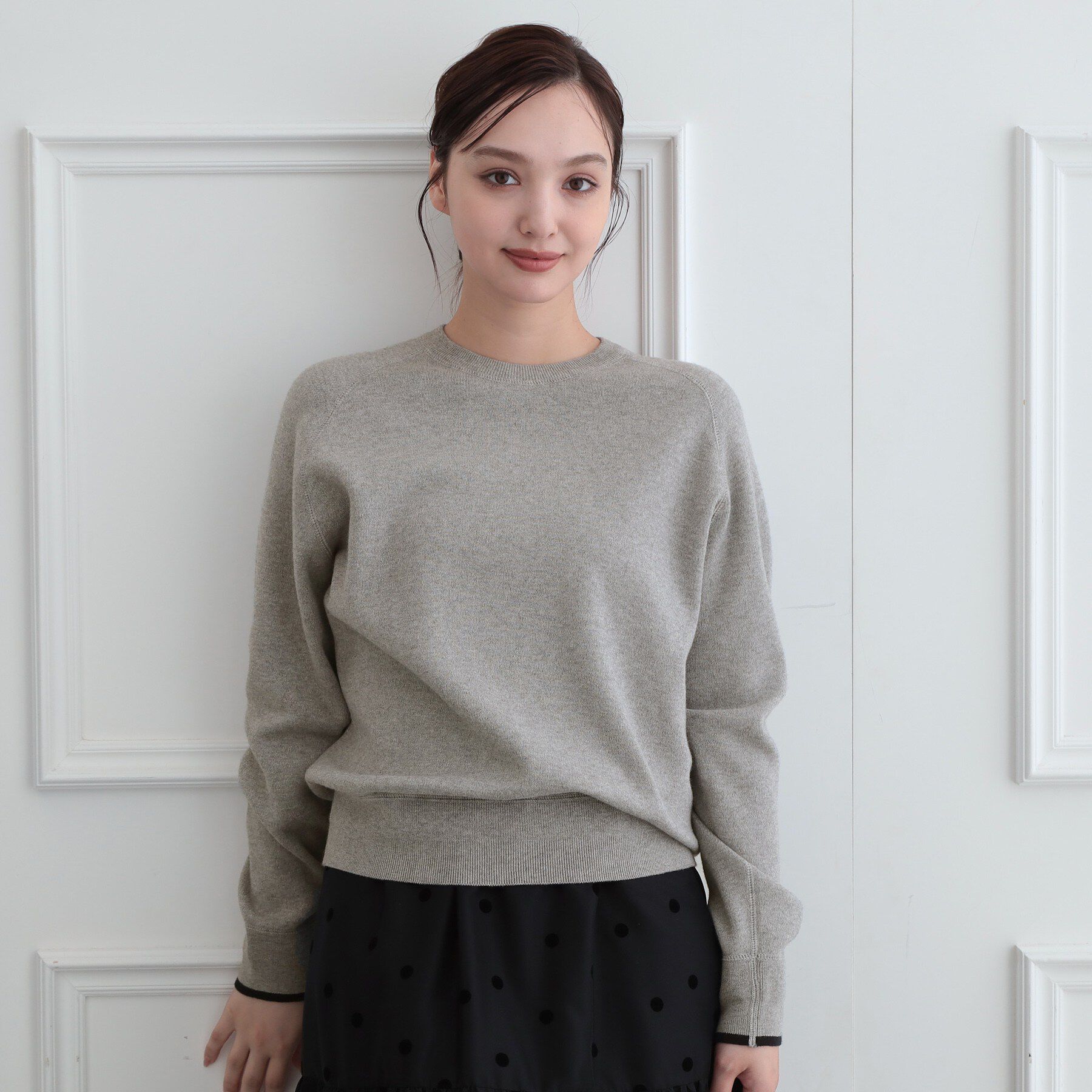 DRESSTERIOR「ウォッシャブルコットンカシミヤ混配色ニット」|ニット・セーター|