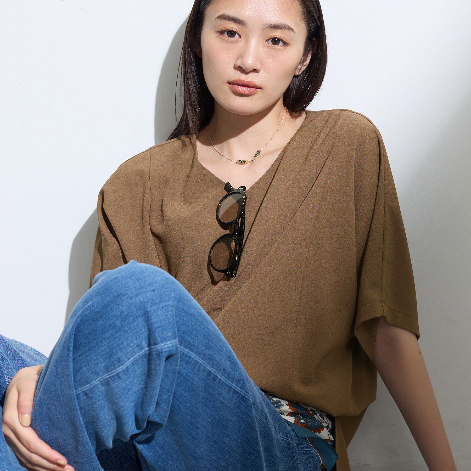 INDIVI「【体型＆二の腕カバー/着る日傘】ドルマントップス」|シャツ・ブラウス|