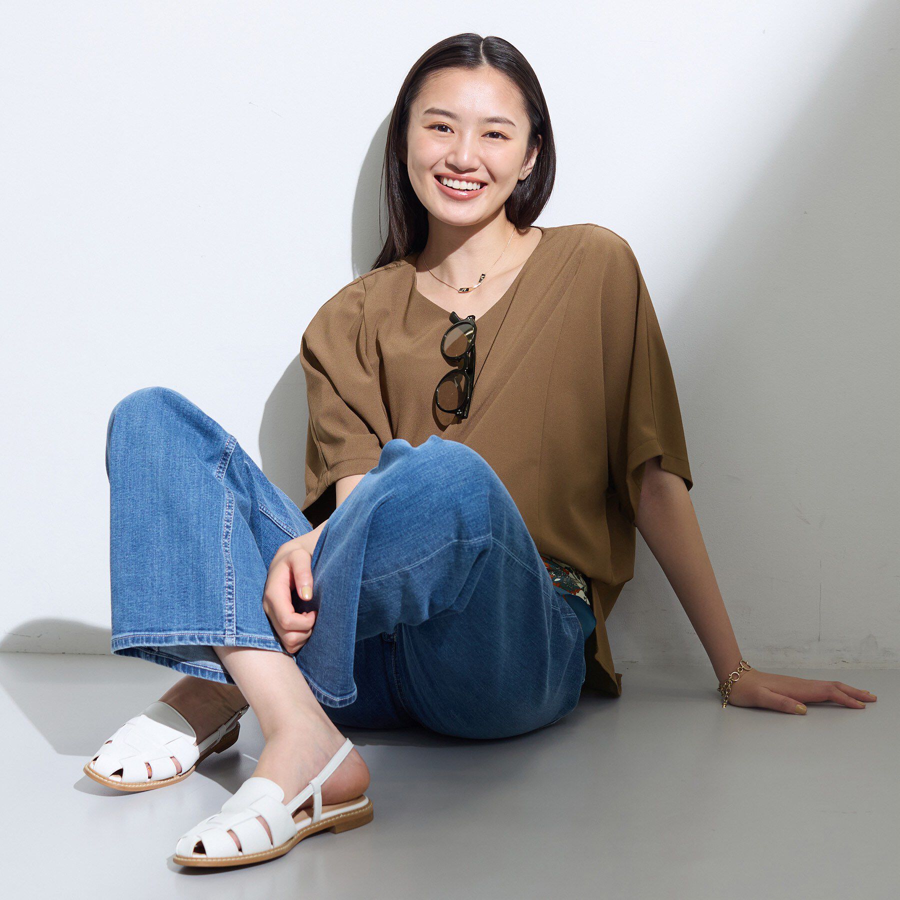 INDIVI「【体型＆二の腕カバー/着る日傘】ドルマントップス」|シャツ・ブラウス|