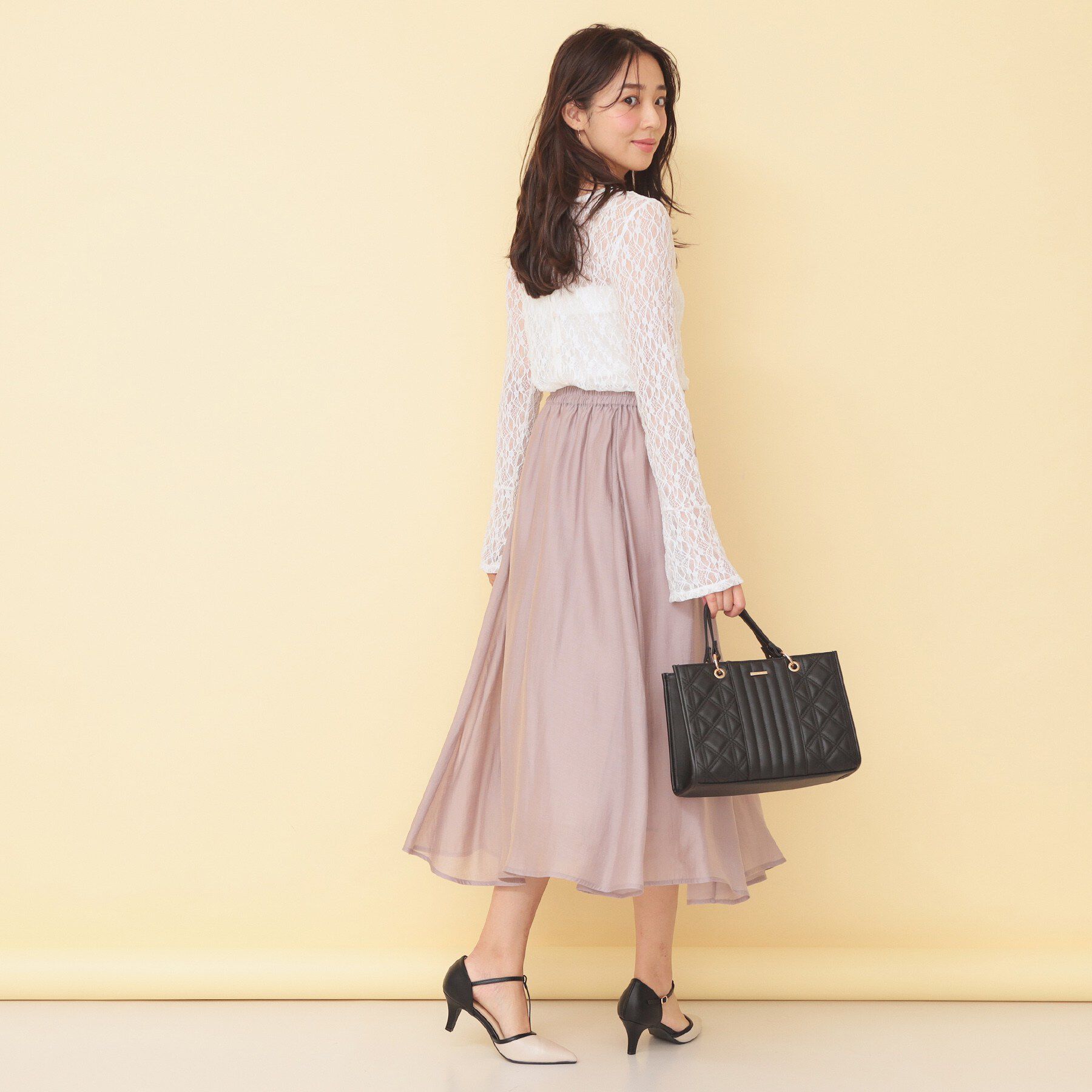index「前後2wayレースフレアスリーブトップス【洗濯機OK】」|Tシャツ・カットソー|