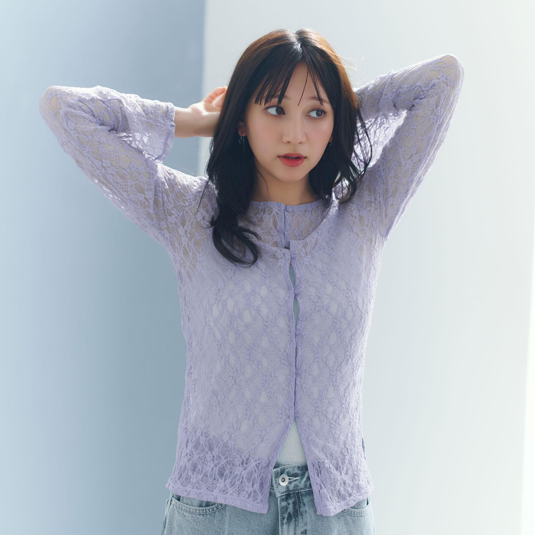 index「前後2wayレースフレアスリーブトップス【洗濯機OK】」|Tシャツ・カットソー|
