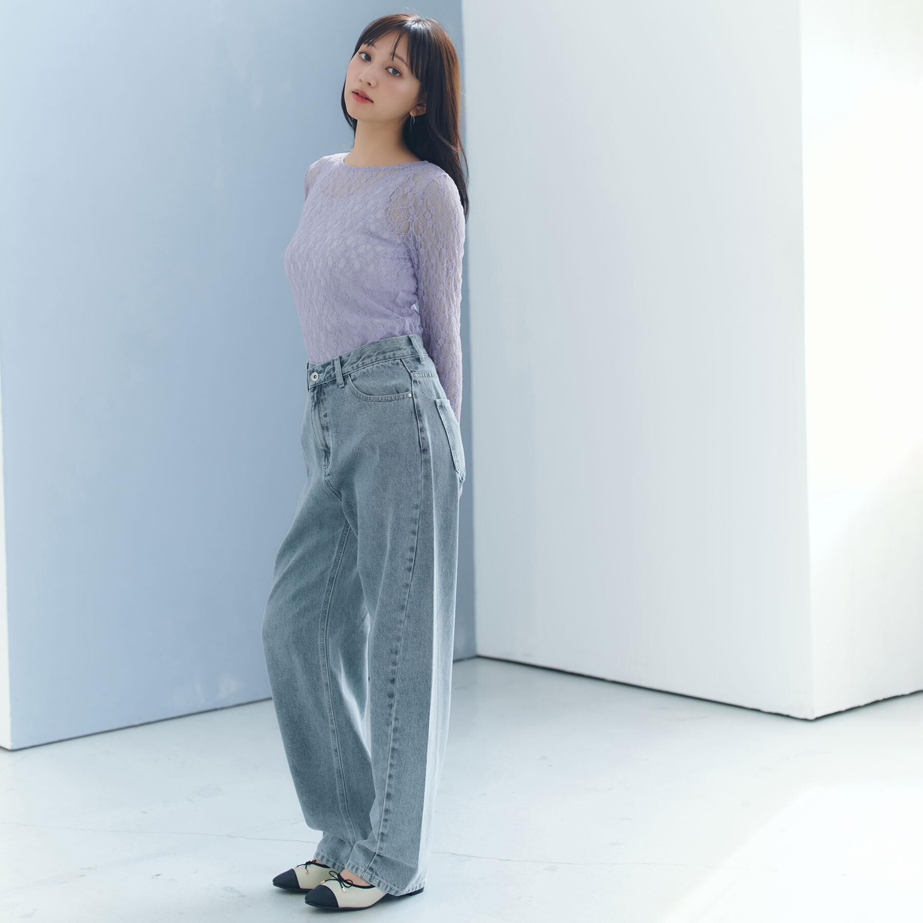index「前後2wayレースフレアスリーブトップス【洗濯機OK】」|Tシャツ・カットソー|
