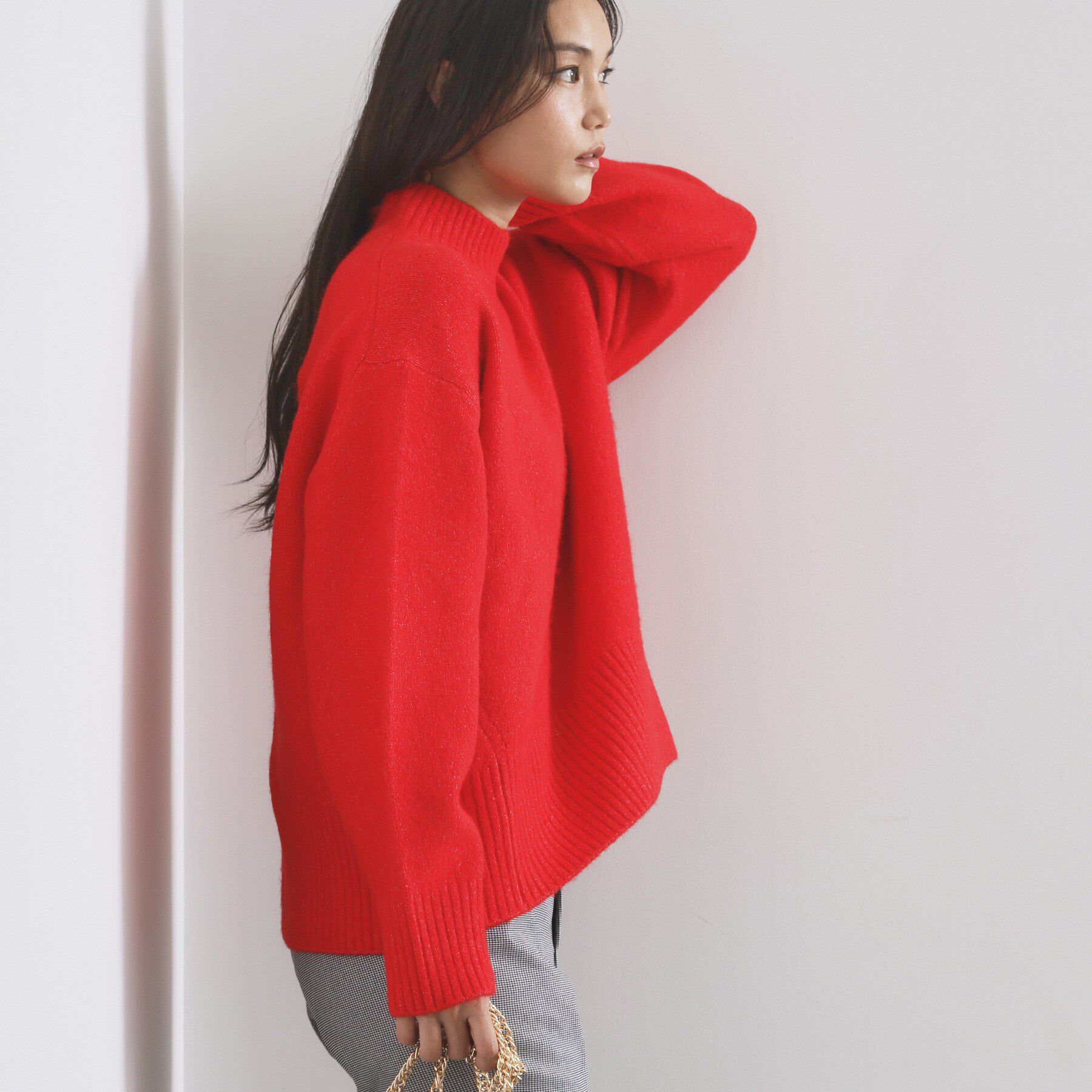OPAQUE.CLIP「ふわふわハイネックニット【洗濯機OK】」|ニット・セーター|