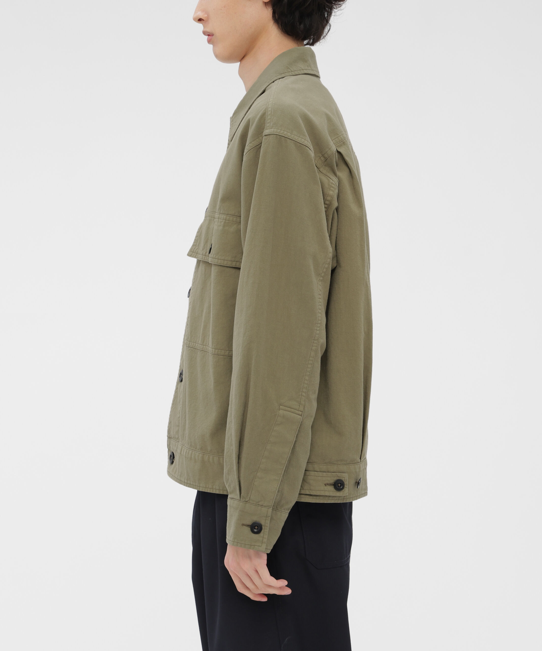 MHL.「BELGIAN LINEN COTTON PLAINWEAVE BLOUSON」|ブルゾン・スタジャン|