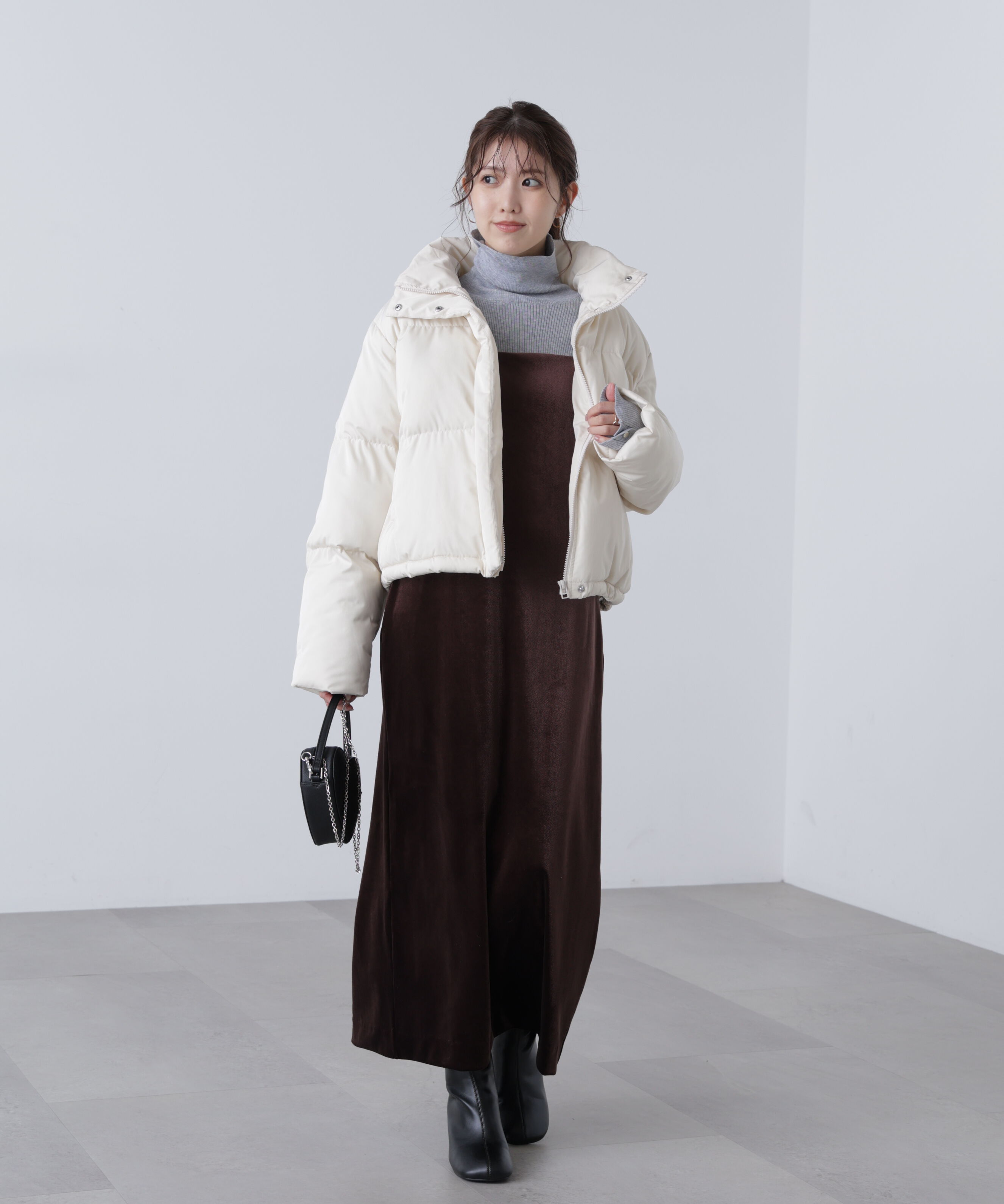  「２ストラップベロアキャミワンピース」|ワンピース|