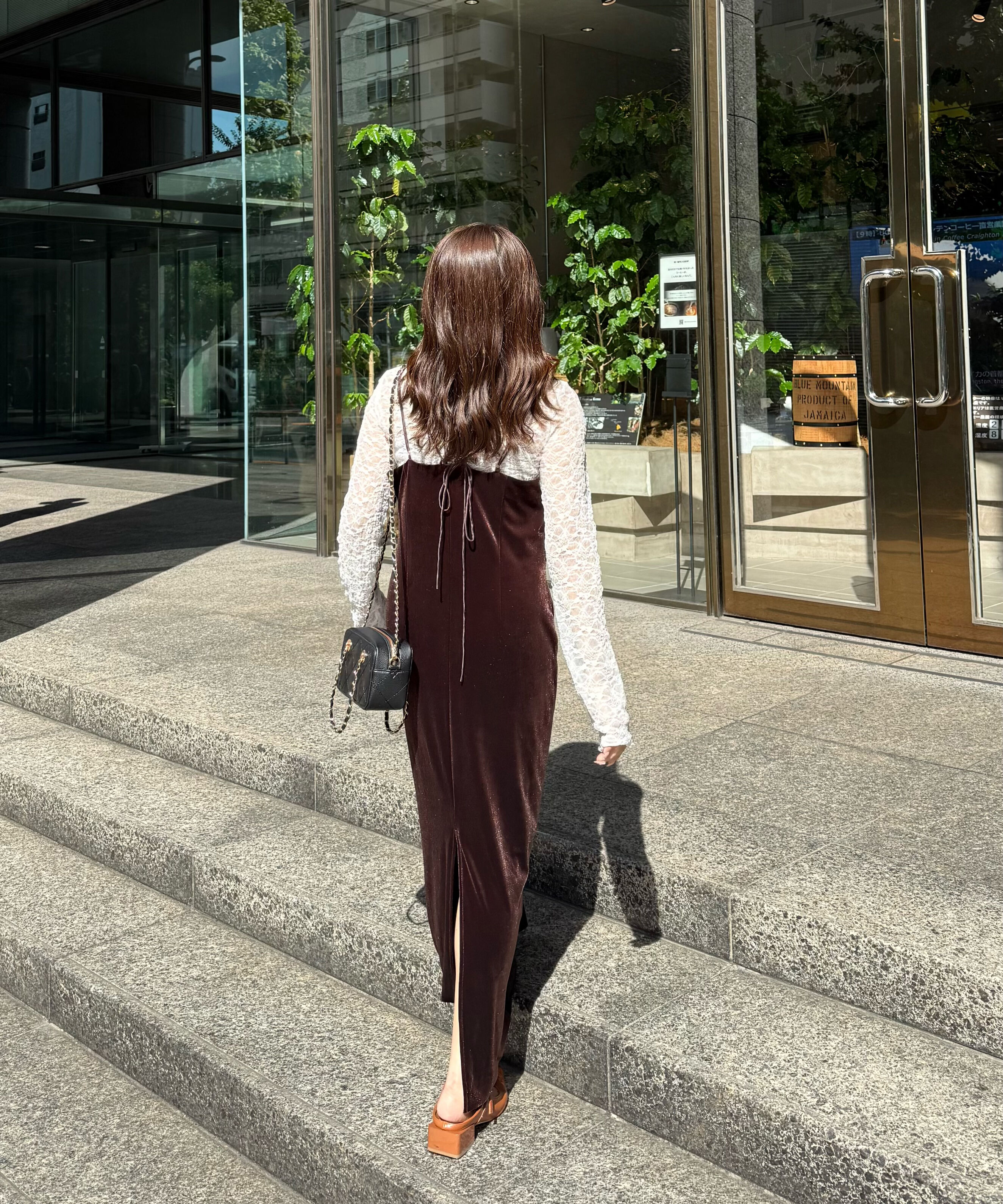  「２ストラップベロアキャミワンピース」|ワンピース|
