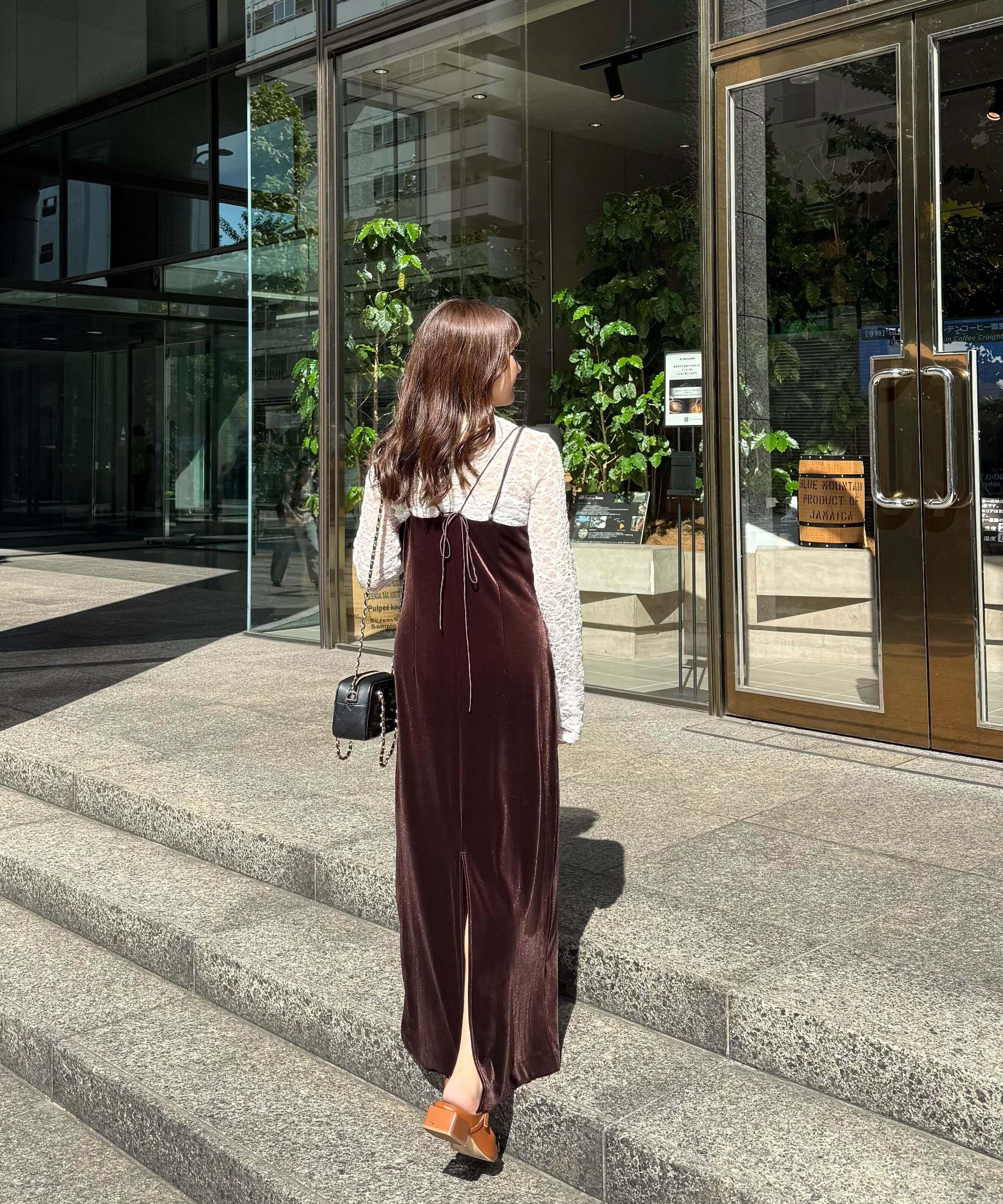  「２ストラップベロアキャミワンピース」|ワンピース|