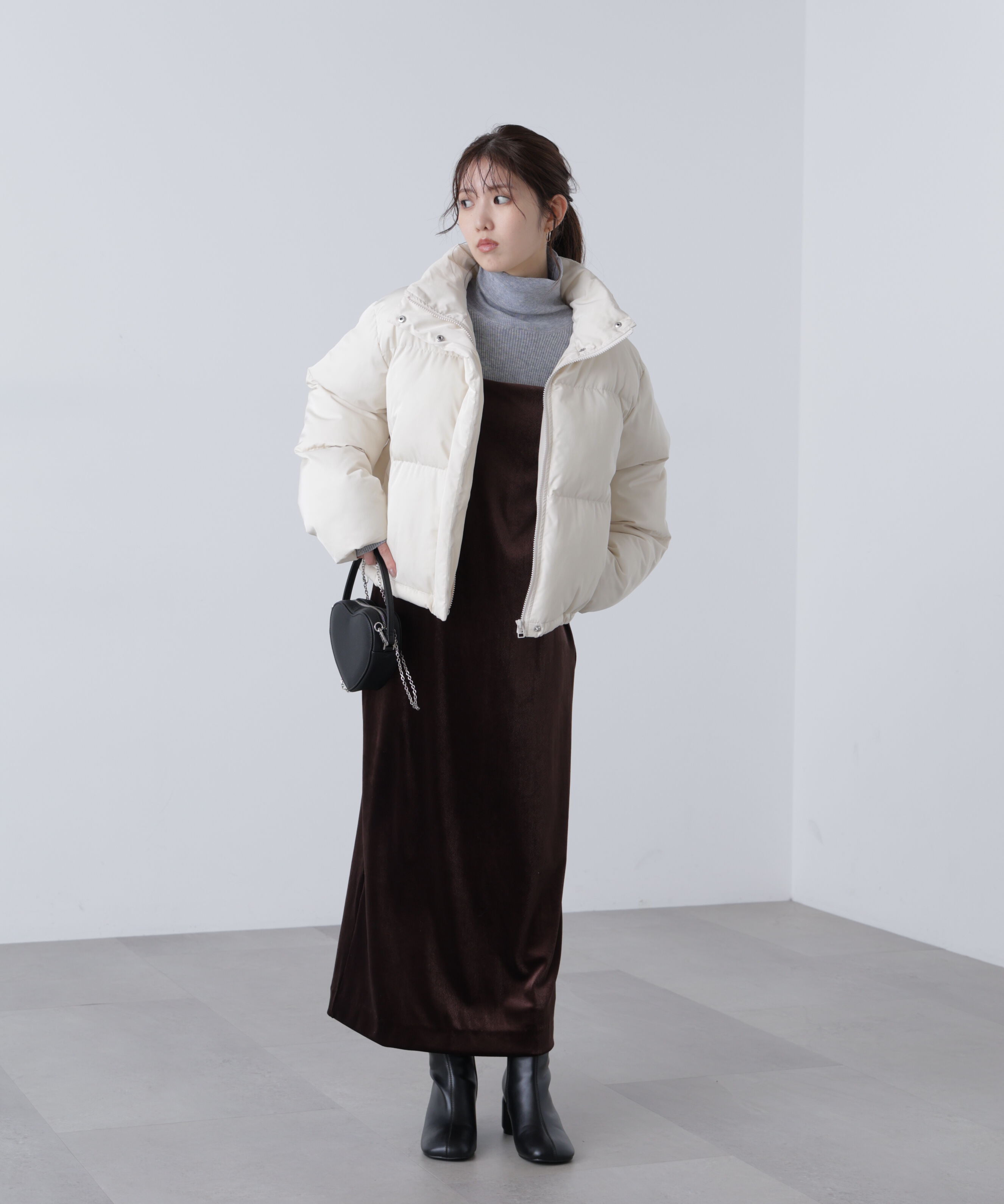 「２ストラップベロアキャミワンピース」|ワンピース|