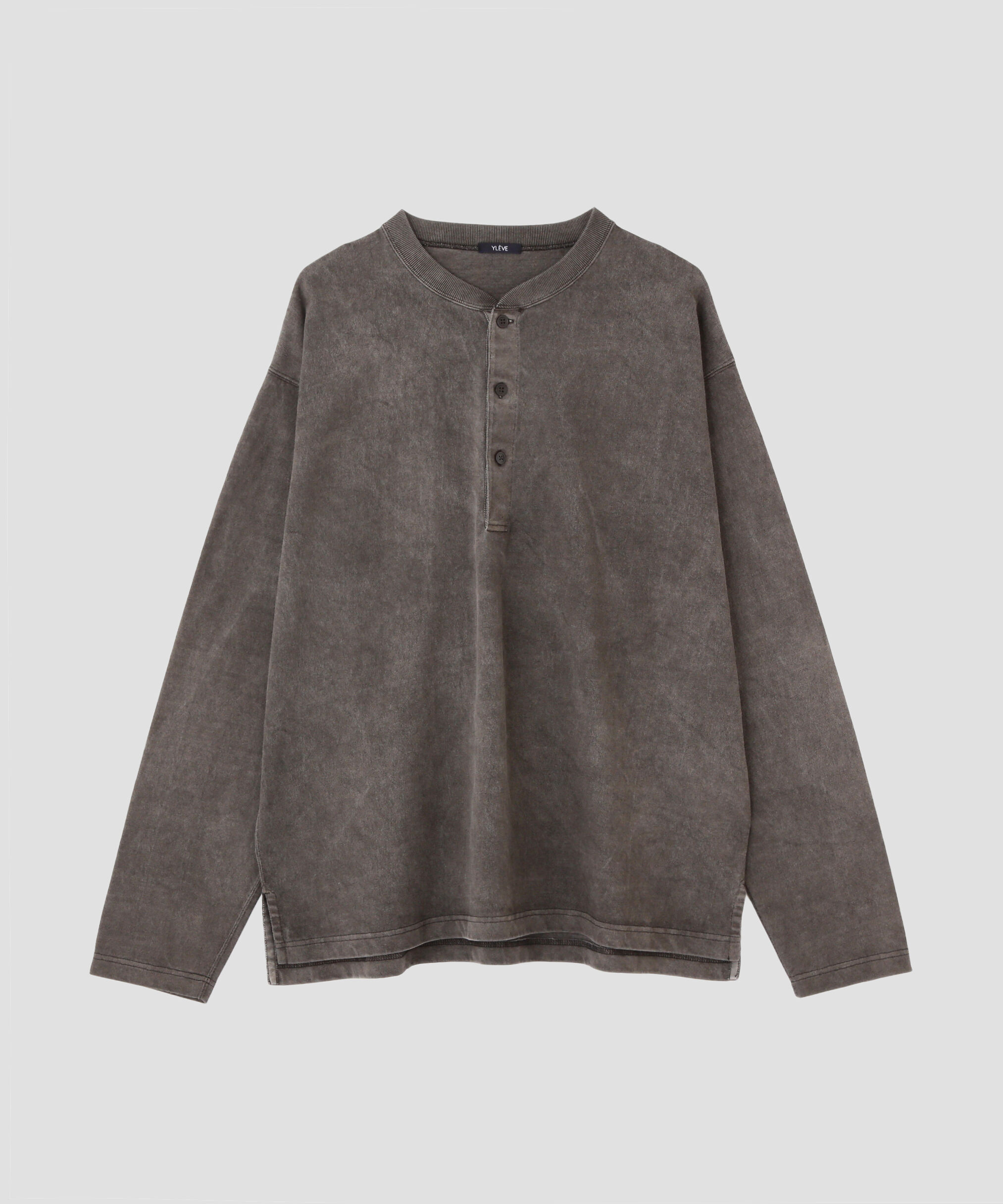 YLEVE 「YLEVE / OPEN END COTTON PIGMENT DYE HENRY NECK PULL OVER」|Tシャツ・カットソー|