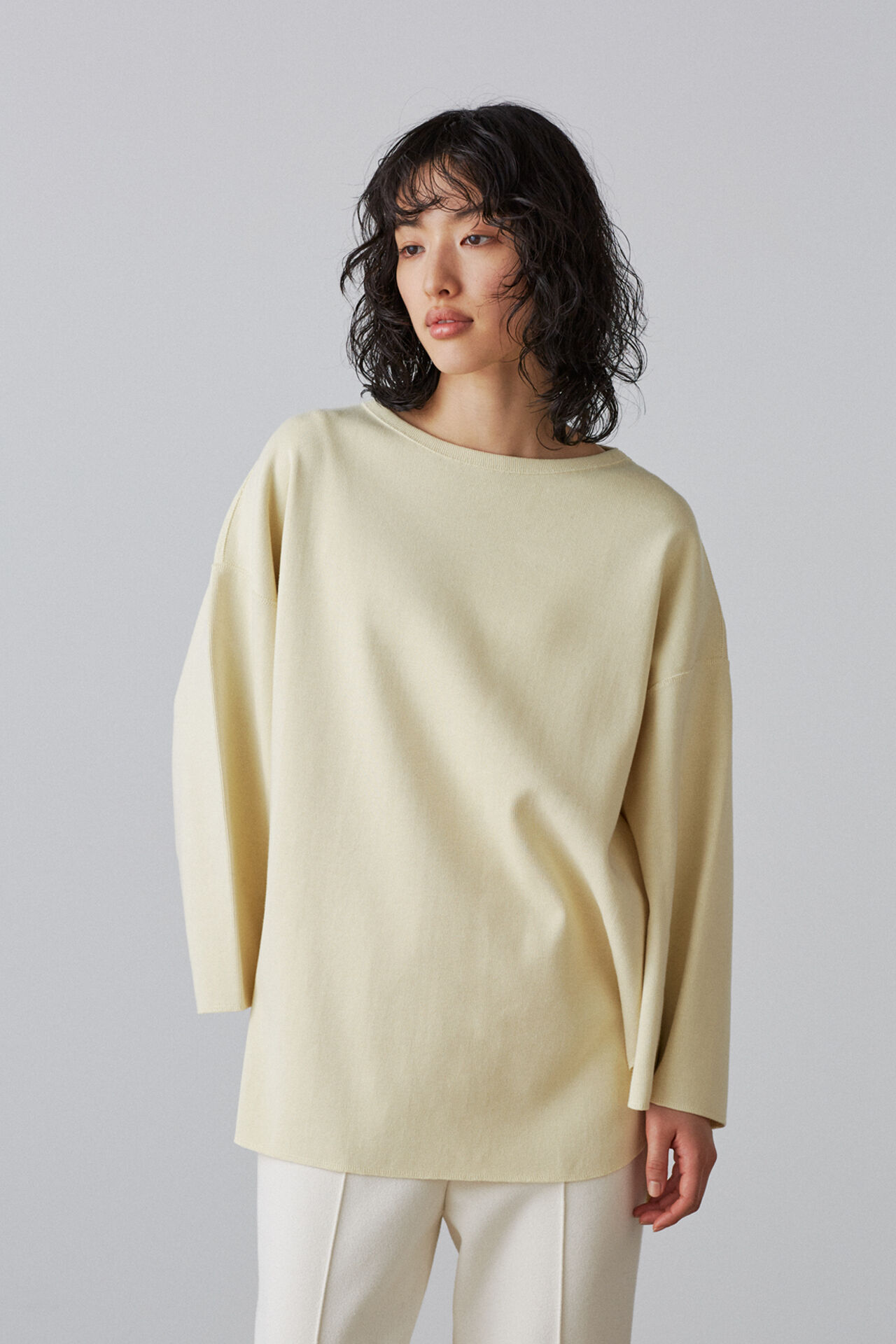 YLEVE 「YLEVE / COTTON RIB PULLOVER BIG」|Tシャツ・カットソー|イエロー