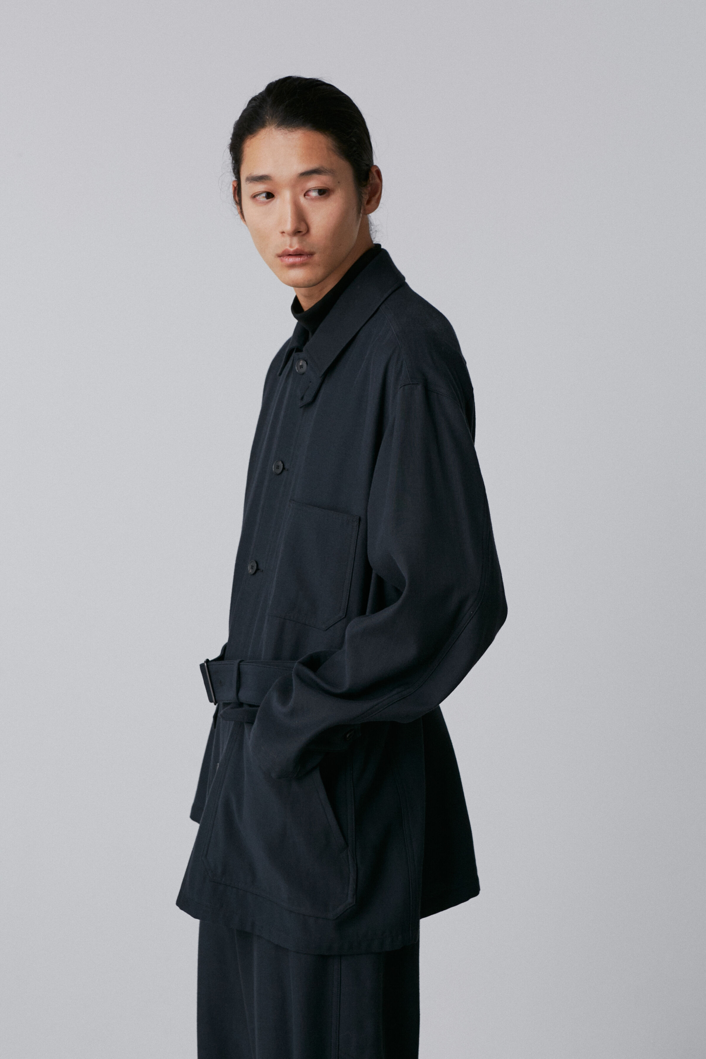 YLEVE 「YLEVE / VISCOSE COTTON COVERALL JACKET」|ブルゾン・スタジャン|